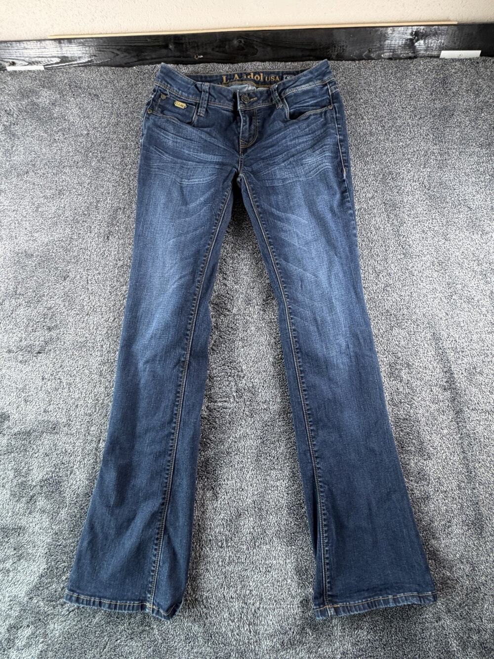 LA Idol USA Women’s Bootcut Jeans Size 5 29x33 Low Rise Stretch